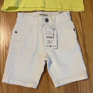 NWT, Zara Denim Shorts, size 6 years, white denim
